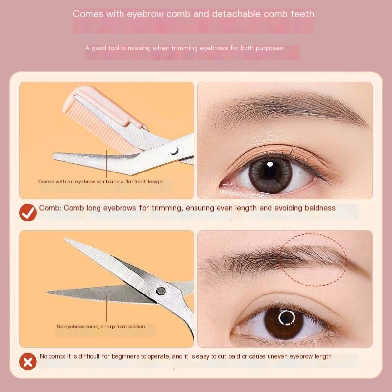 Achieve perfectly shaped eyebrows with ease and precision , with the Eyebrow Scissors with Comb for Beginners and Makeup.
