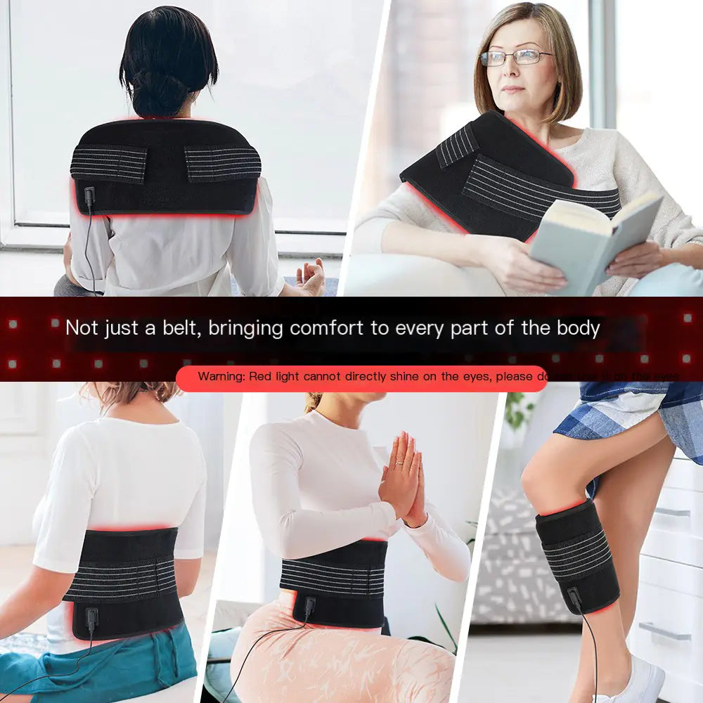 Experience the ultimate in relief and wellness with our revolutionary Amazon 120 LED Light Therapy Infrared Heating Belt.