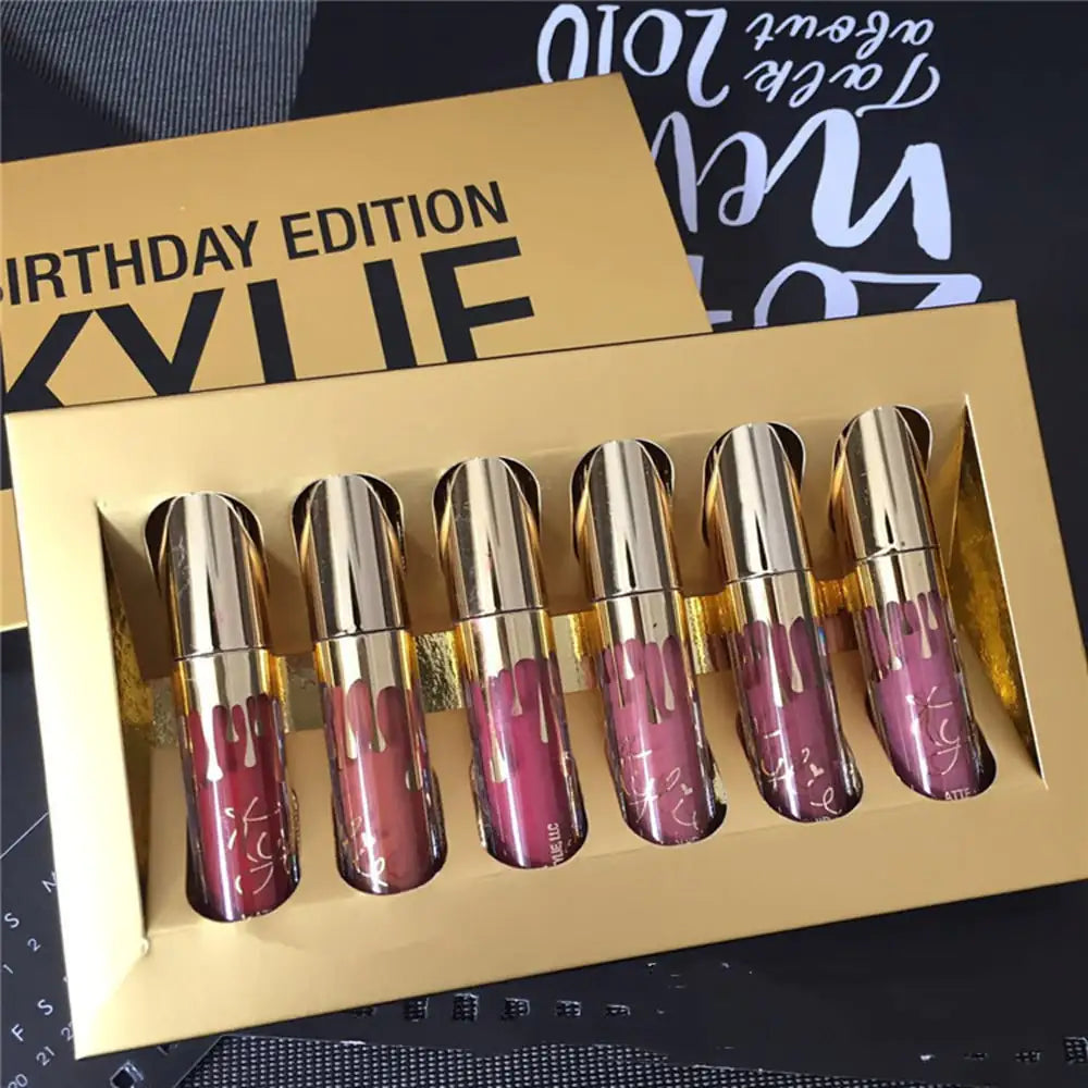 Elevate your lip game with the Gold 6 Lip Colors - Kelly Kim Birthday Edition