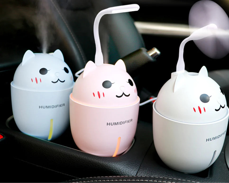 Enjoy a fresher and more confortable space with our Cat Humidifier with Fan and Night Light