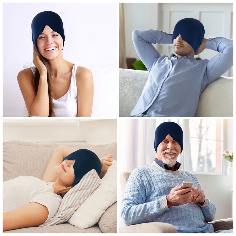 Beat migraines in style and enjoy cool comfort whenever you need it with our Gel Migraine Relief Hat.