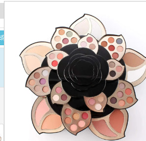 Unleash your creativity and get ready to shine with the Multifunctional Makeup Full Set with Black Floral Palette.