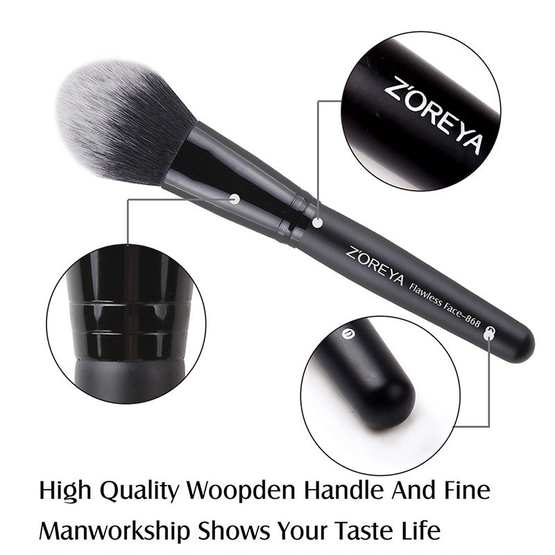 Enjoy a seamless beauty experience that enhances your natural features with  the ZOREYA 15-Piece Makeup Brush Set with Black Handles.
