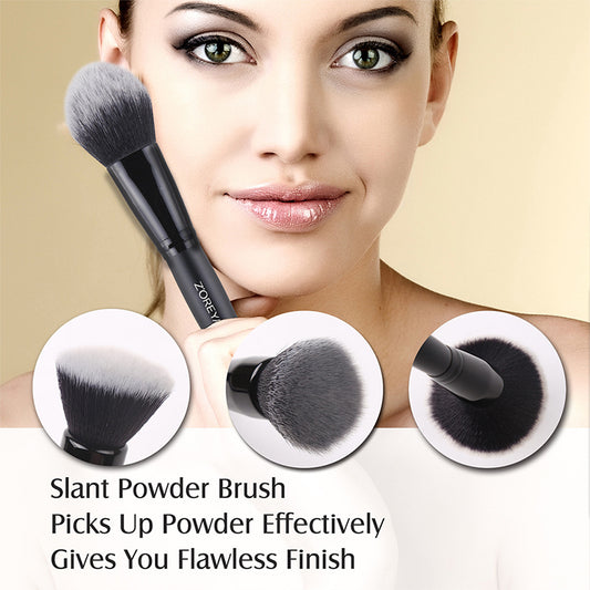 Enjoy a seamless beauty experience that enhances your natural features with  the ZOREYA 15-Piece Makeup Brush Set with Black Handles.