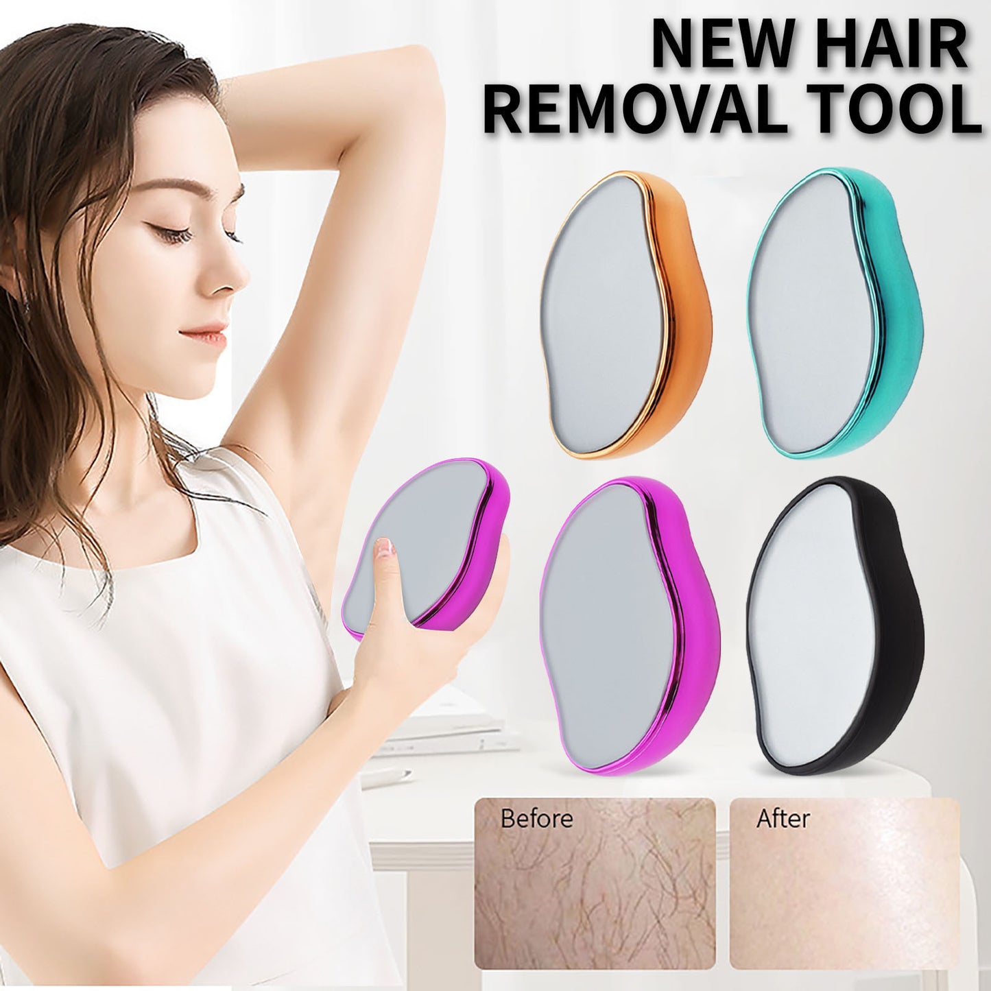 Experience the convenience of smooth, hair-free skin without the need for harsh chemicals or disposable products with theHair Removal Epilator.