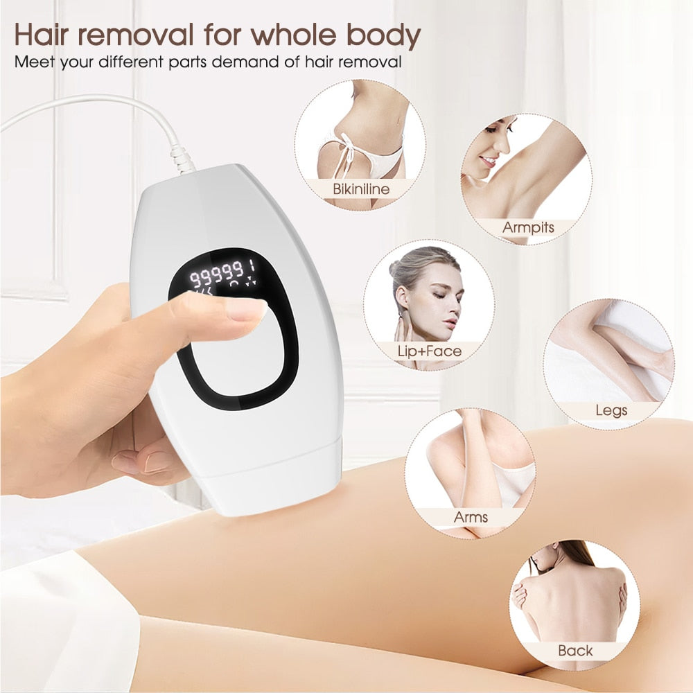 Enjoy the pain-free, long-term hair removal solution with the NEOHEXA™ IPL Laser Hair Removal Epilator Original.