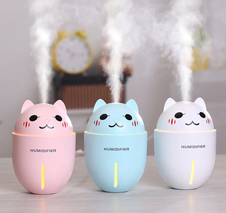 Enjoy a fresher and more confortable space with our Cat Humidifier with Fan and Night Light