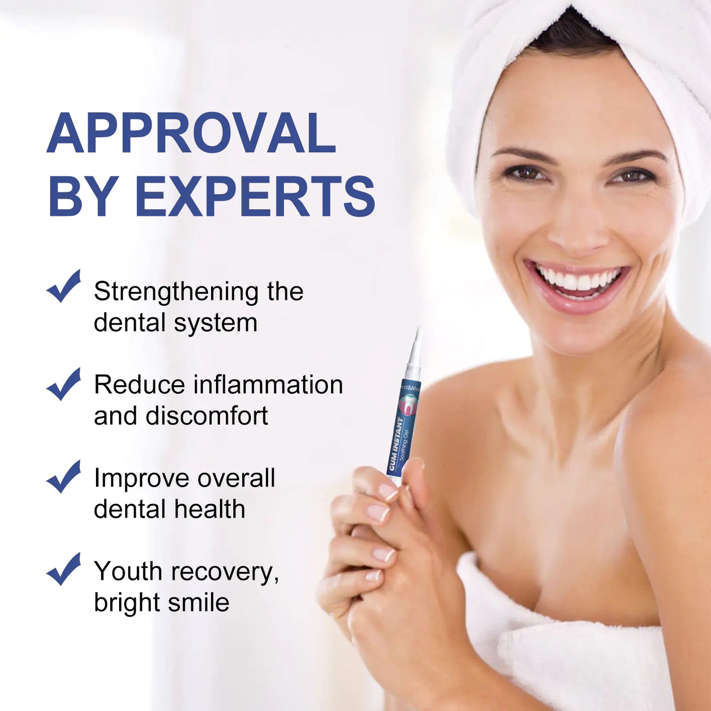 Say goodbye to the worries of gum issues and hello to a brighter, more confident smile with the West&Month Gum Care Gel for Pain Relief and Whitening.